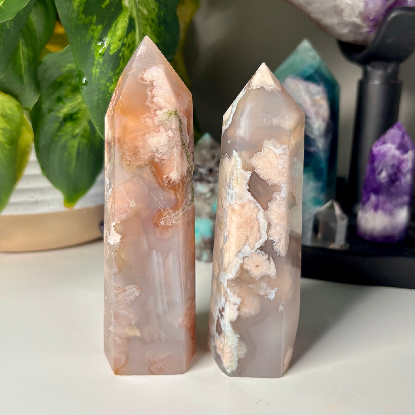 FLOWER AGATE TOWERS