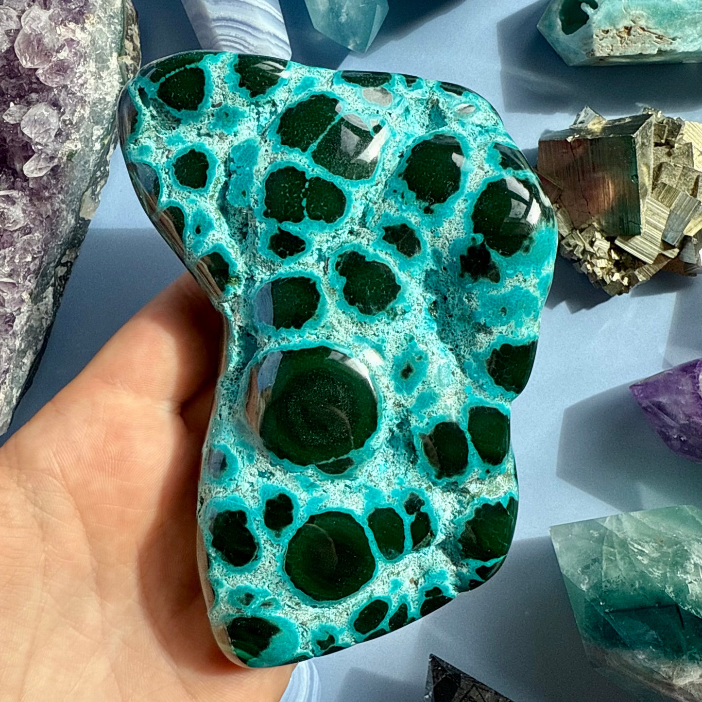 CHRYSOCOLLA MALACHITE FREEFORMS