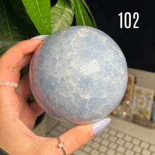 Load image into Gallery viewer, BLUE CALCITE SPHERES
