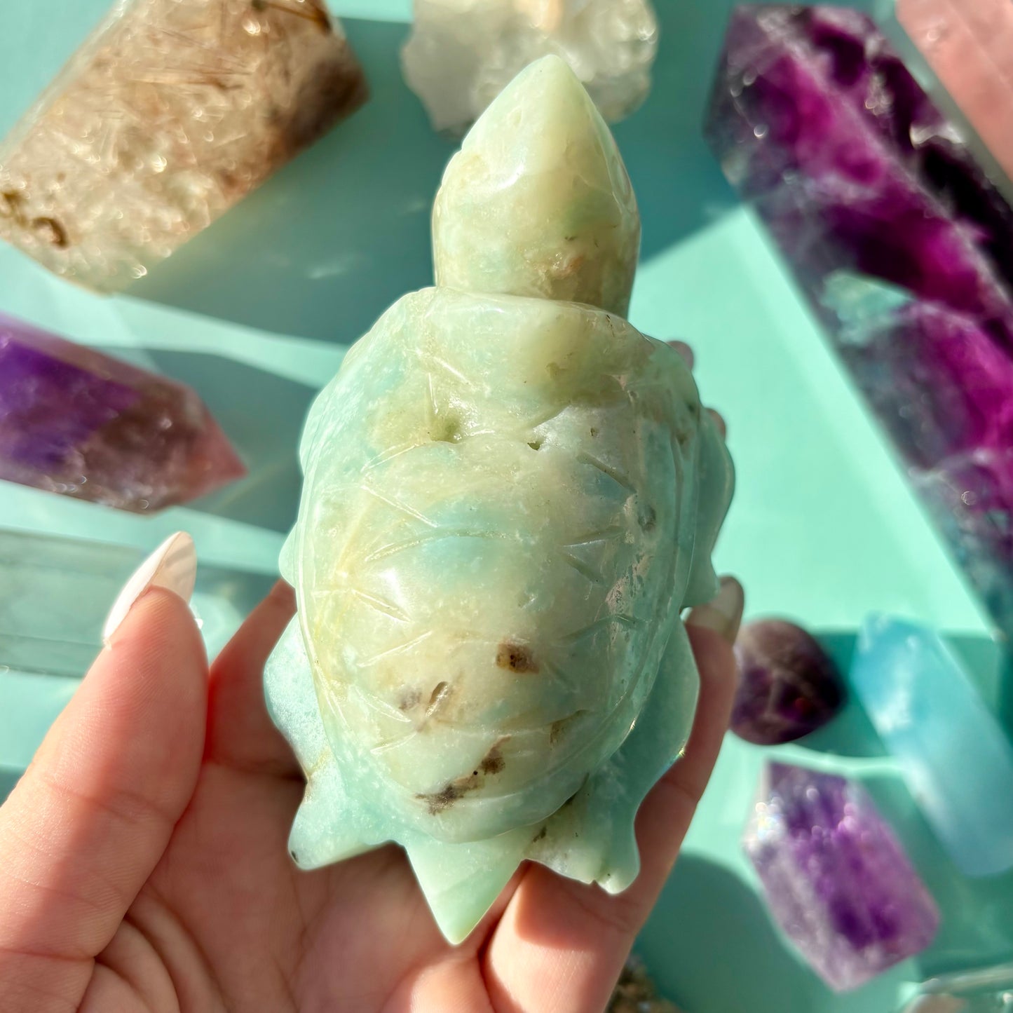 SKY BLUE QUARTZ TURTLES