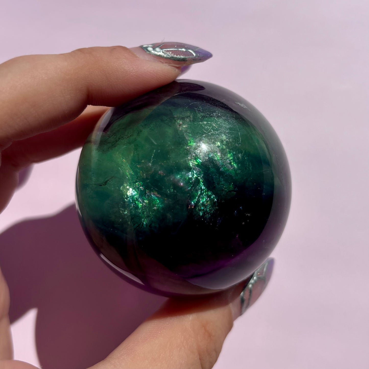 BLUE FLUORITE SPHERES