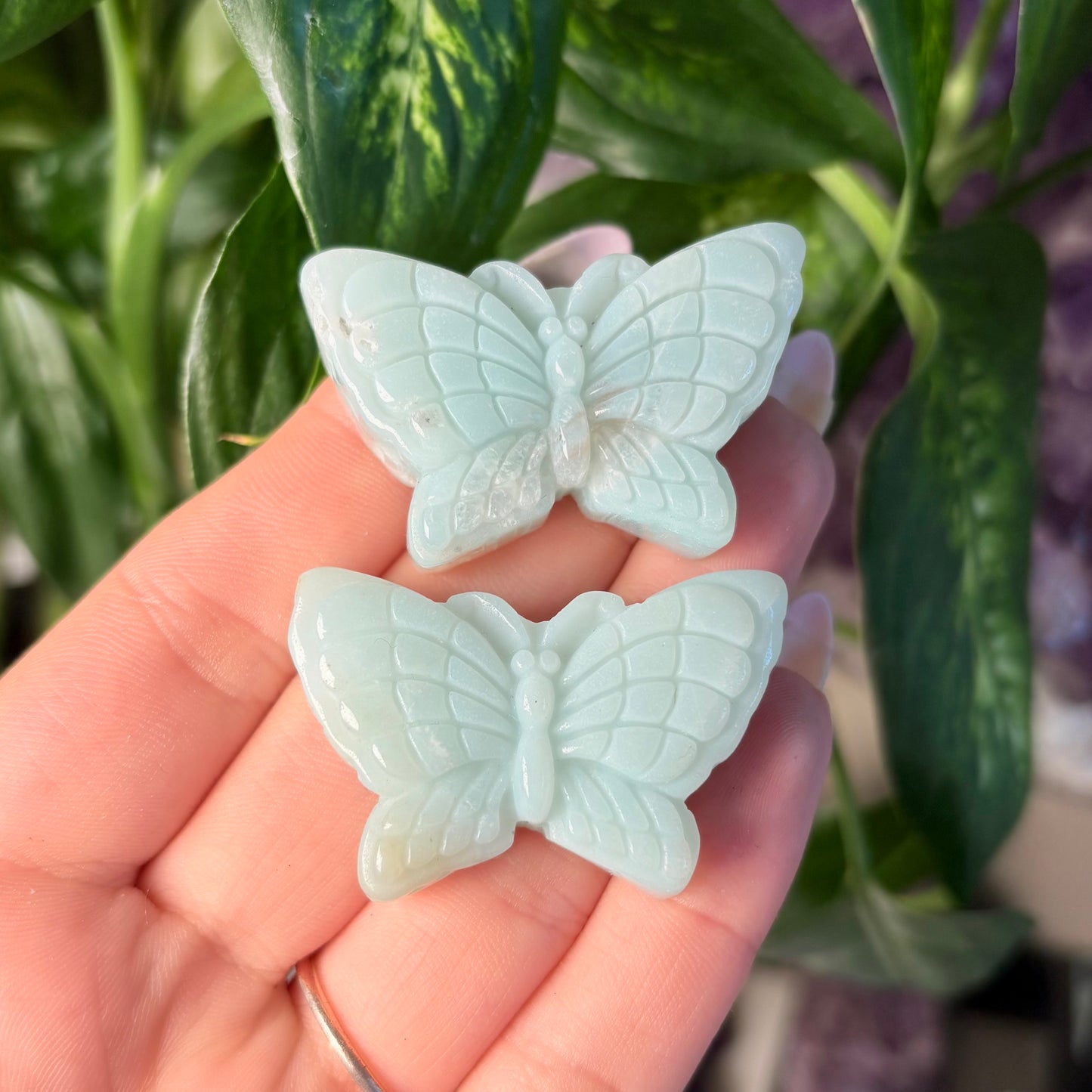 SKY BLUE QUARTZ BUTTERFLY