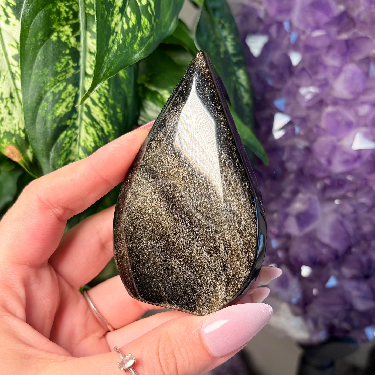 GOLD SHEEN OBSIDIAN FREEFORM