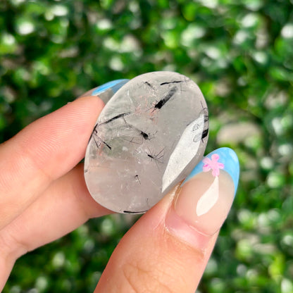 TOURMALATED QUARTZ PALMSTONES