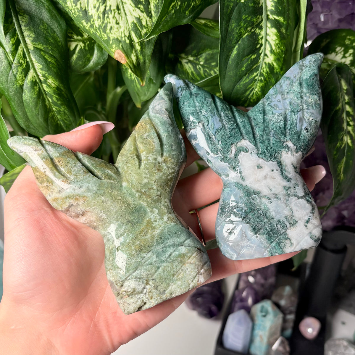 MOSS AGATE MERMAID TAIL - 44