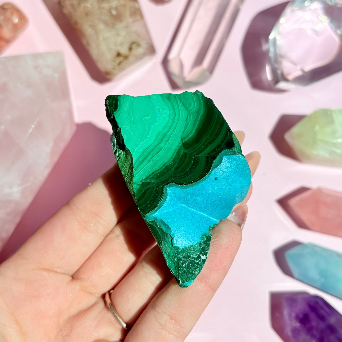 CHRYSOCOLLA/MALACHITE FREEFORMS