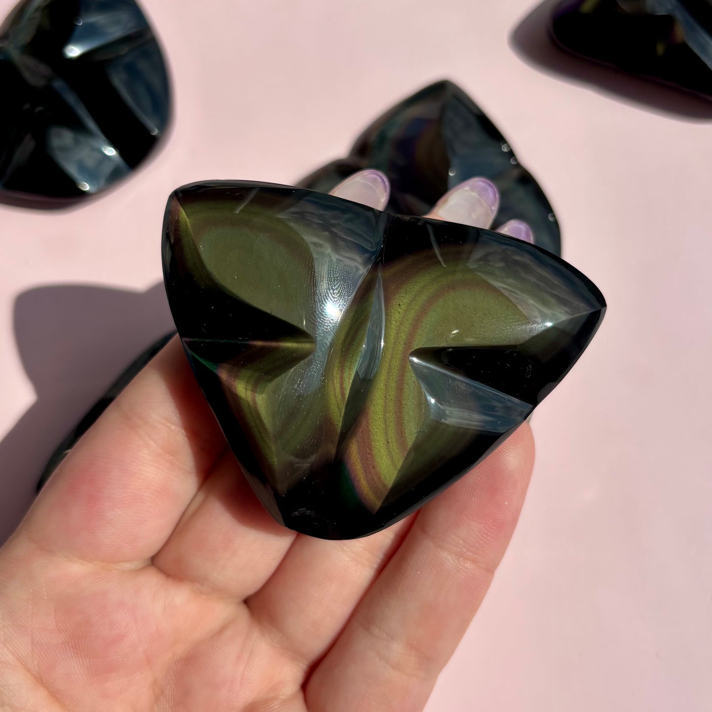 RAINBOW OBSIDIAN BUTTERFLIES