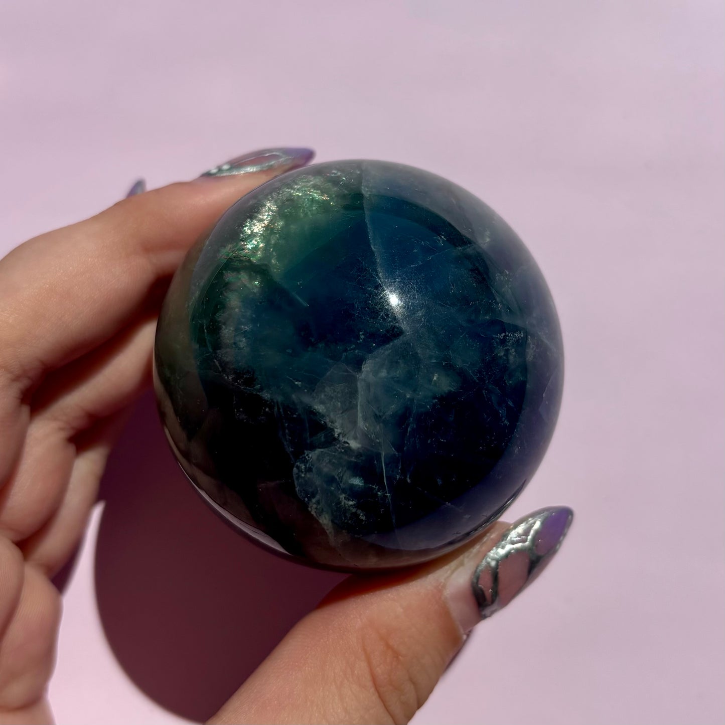 BLUE FLUORITE SPHERES