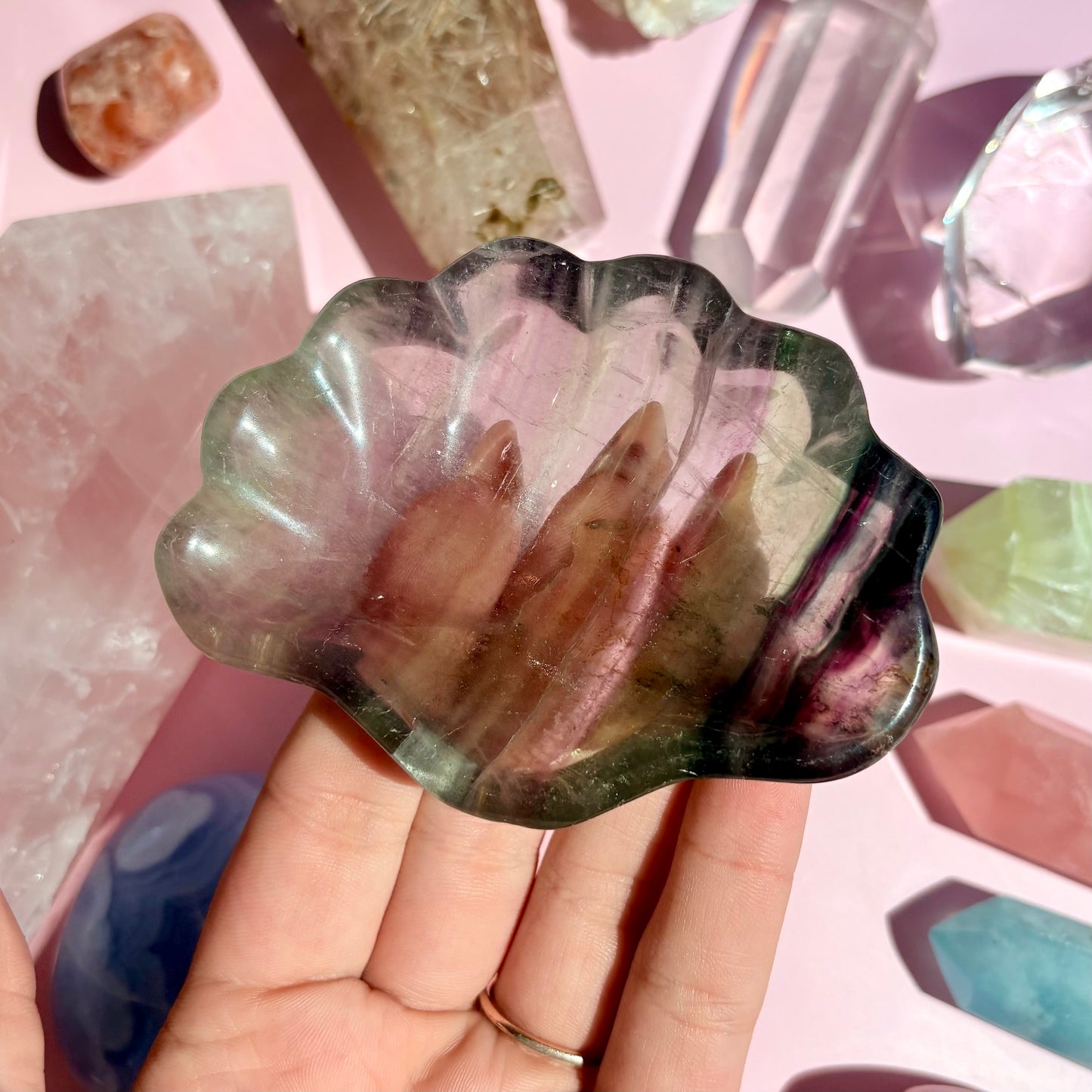 FLUORITE SHELL BOWL
