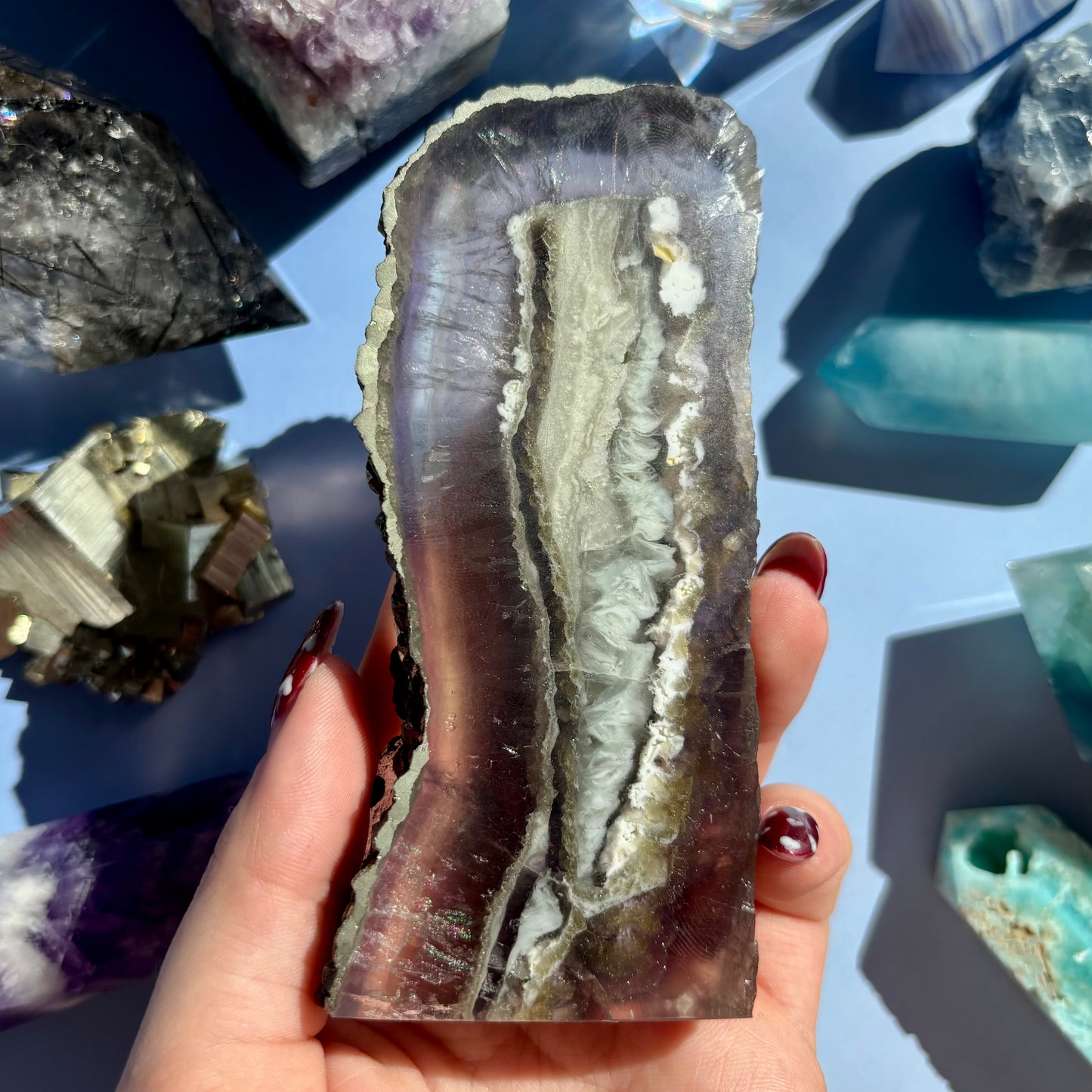 FLUORITE/PYRITE FREEFORMS