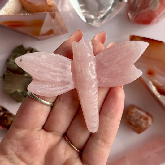 ROSE QUARTZ DRAGONFLY