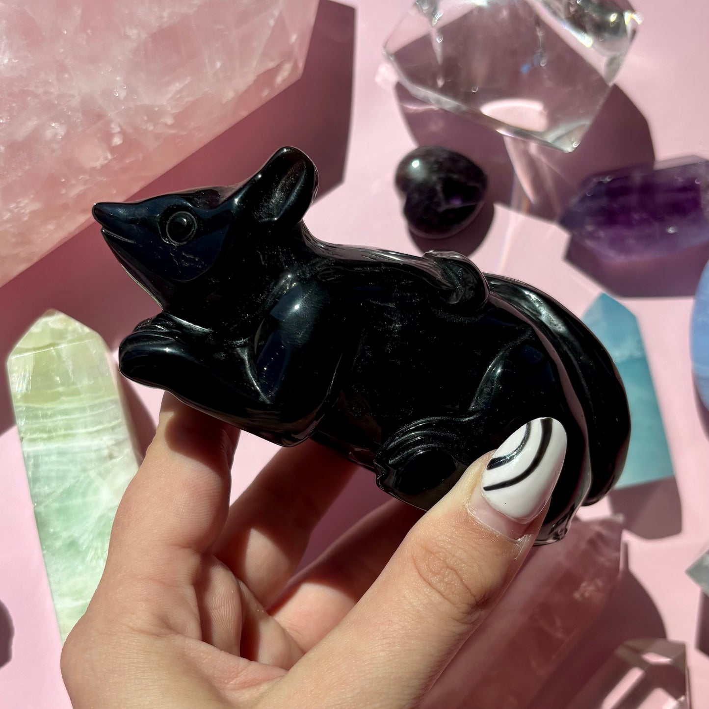 SILVER SHEEN OBSIDIAN RAT - 70
