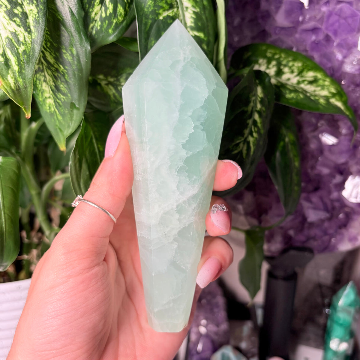 PISTACHIO CALCITE WANDS