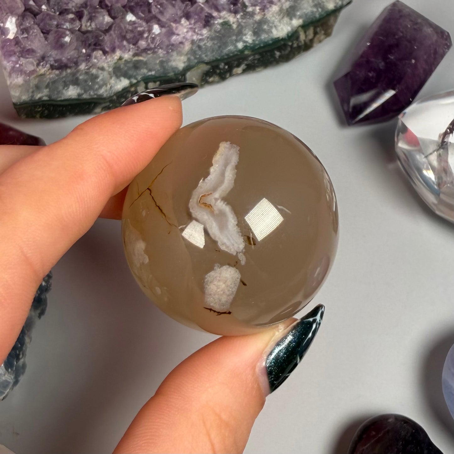 FLOWER AGATE SPHERES