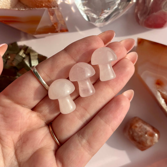 ROSE QUARTZ MUSHROOM - SMALL
