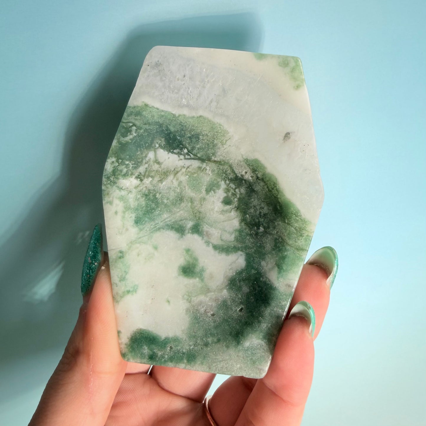 MOSS AGATE COFFIN BOWLS