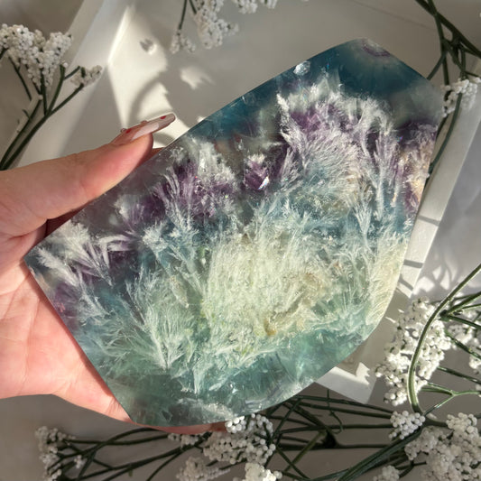 FEATHER FLUORITE SLABS