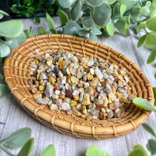 CRAZY LACE AGATE CHIPS - 100 GRAMS