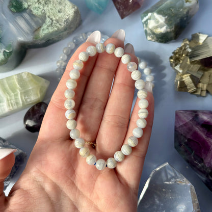 BLUE LACE AGATE BRACELET