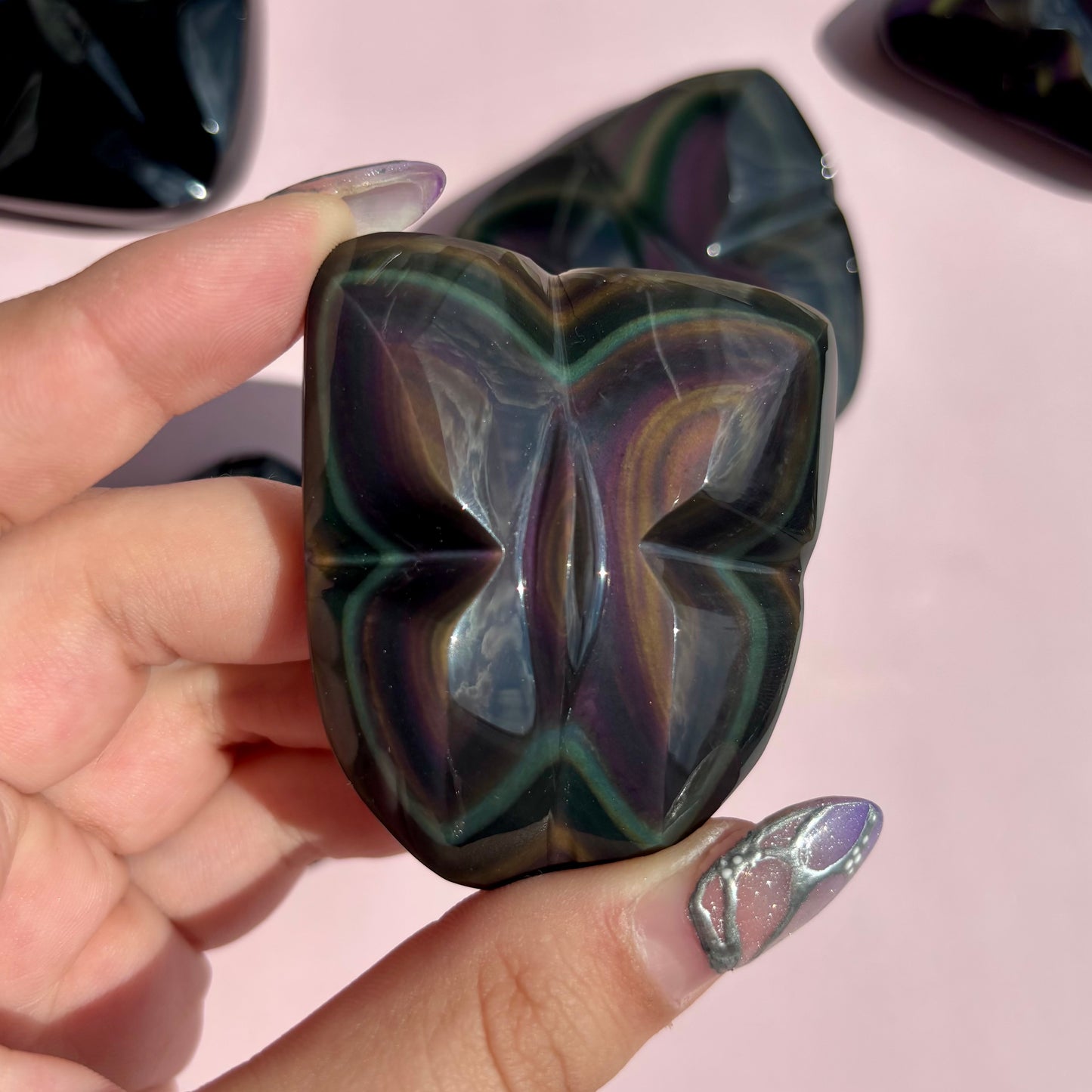 RAINBOW OBSIDIAN BUTTERFLIES