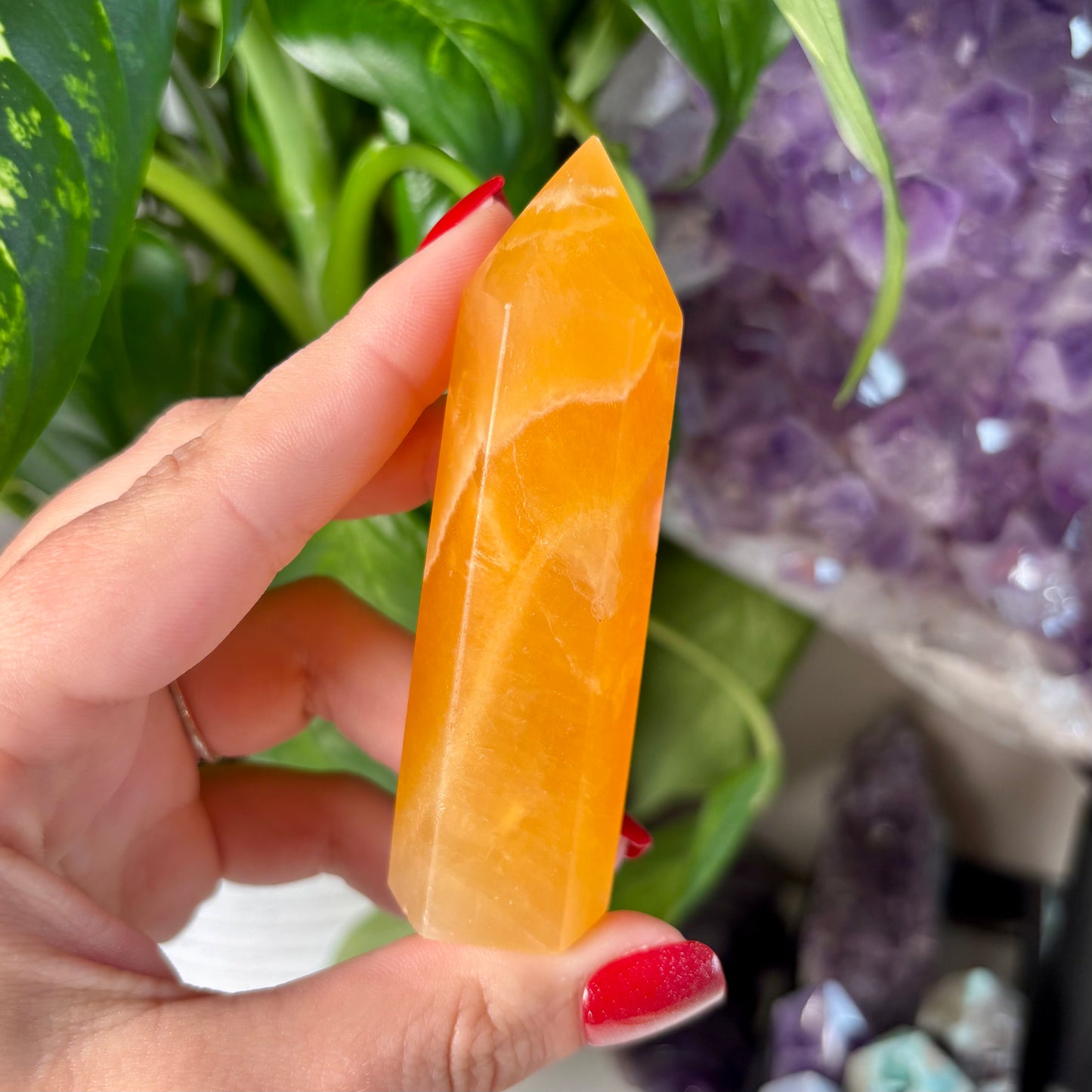 ORANGE CALCITE TOWERS