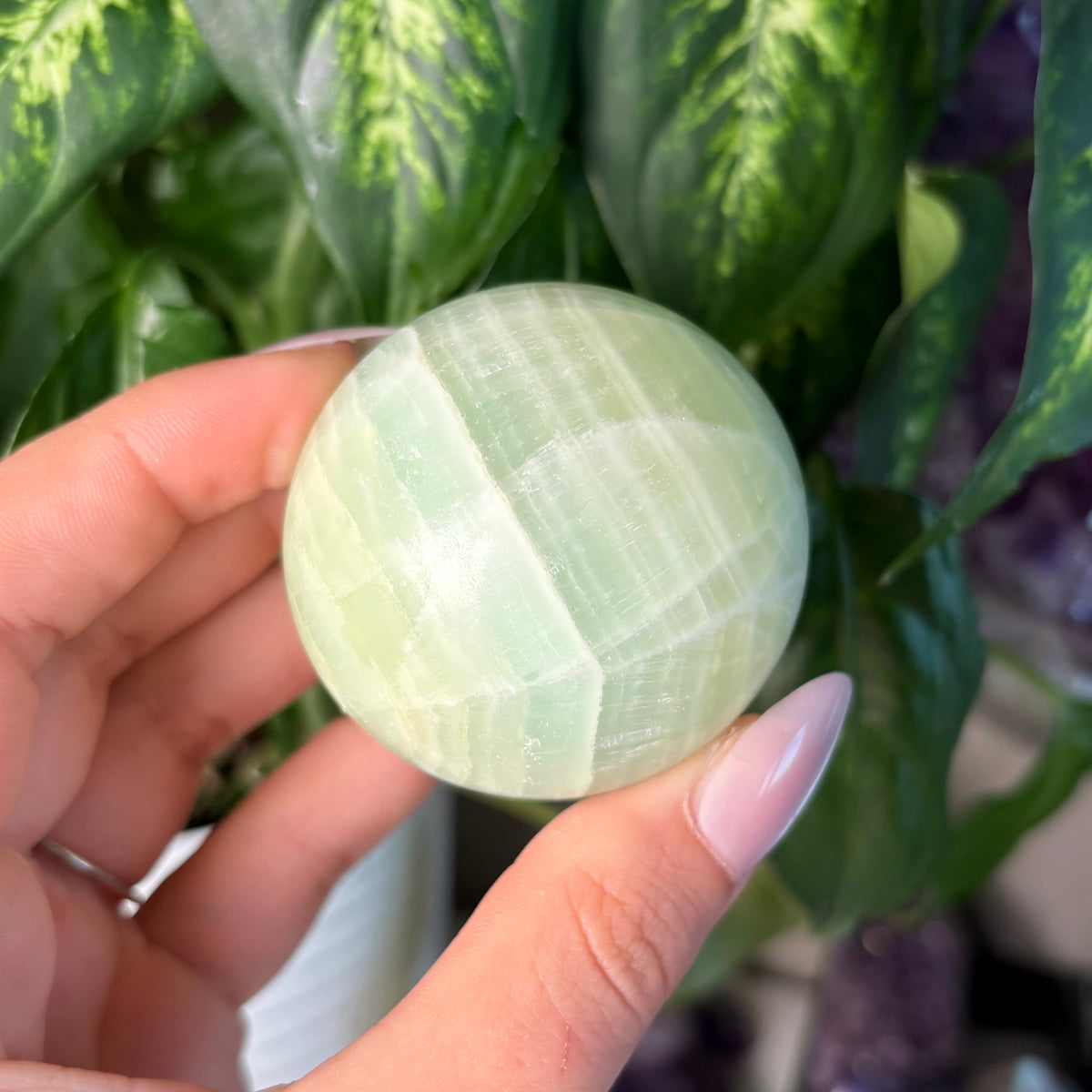 PISTACHIO CALCITE SPHERES