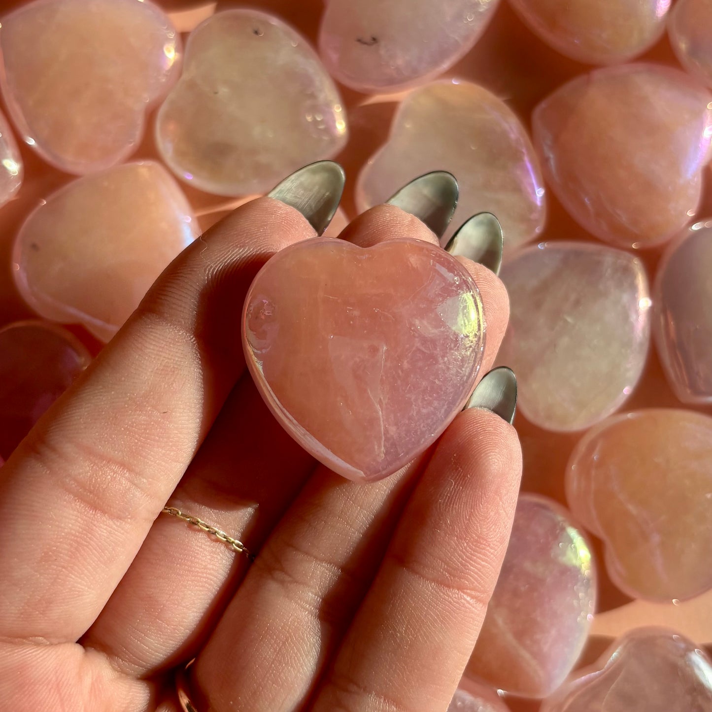 AURA ROSE QUARTZ HEART