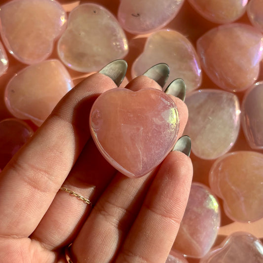 AURA ROSE QUARTZ HEART