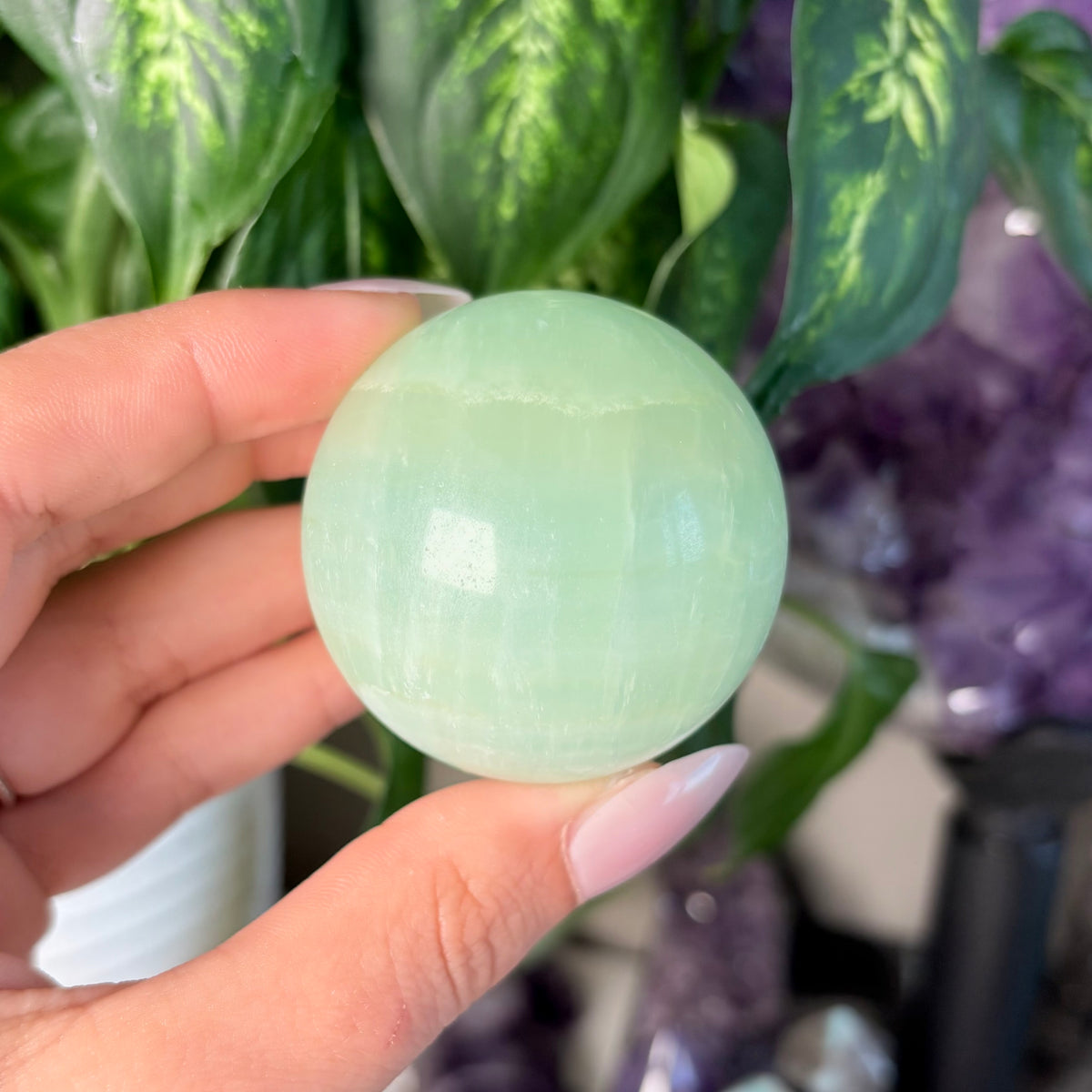 PISTACHIO CALCITE SPHERES