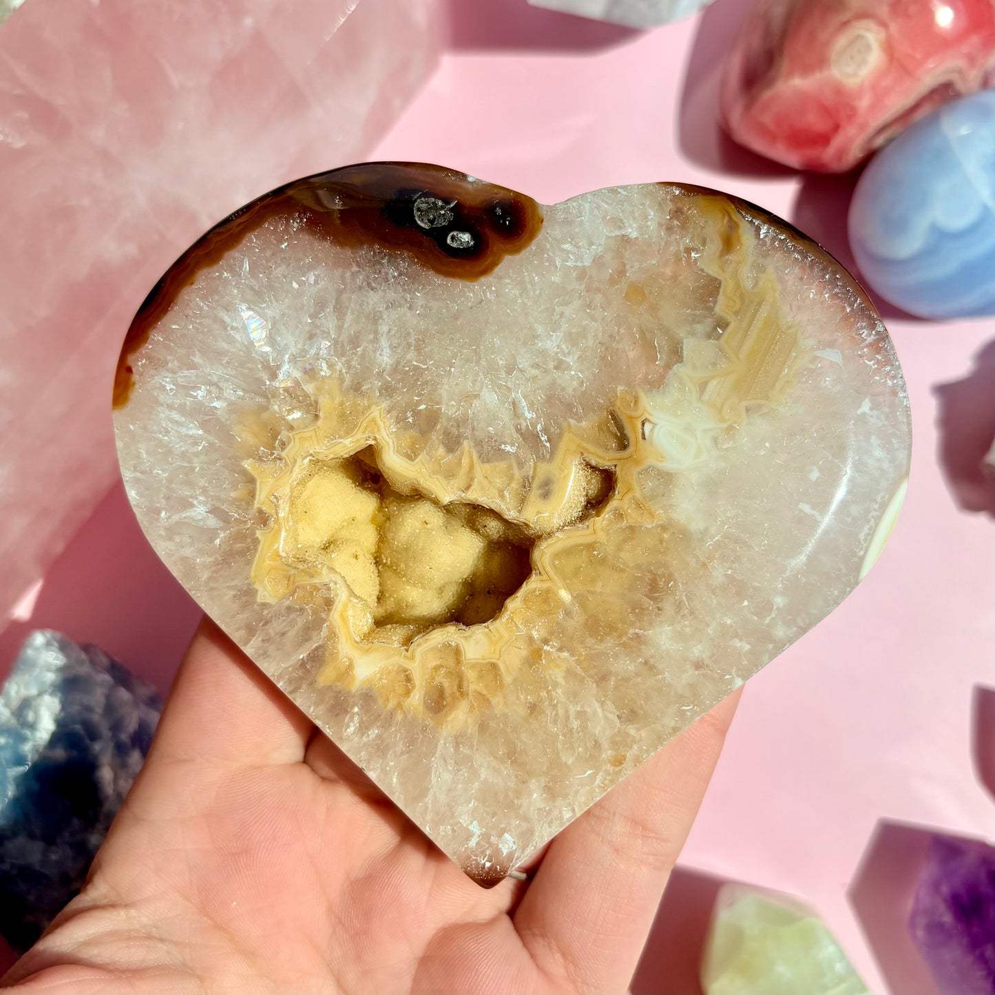 AGATE DRUZY HEARTS