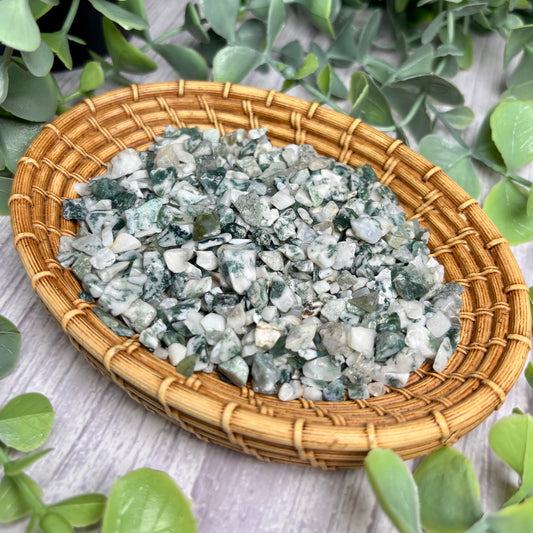 TREE AGATE CHIPS - 100 GRAMS