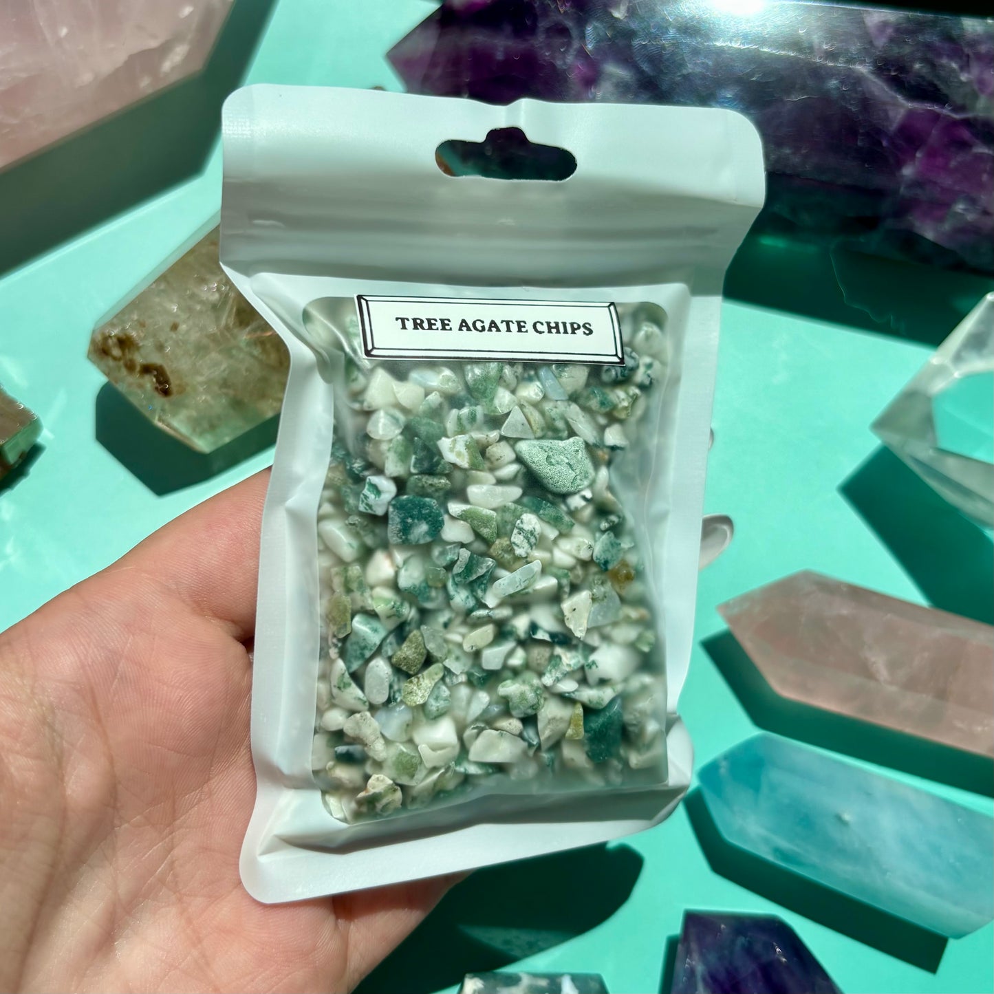 TREE AGATE CHIPS - (100g)