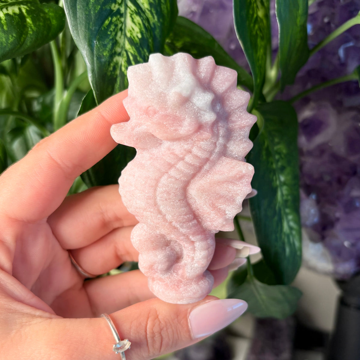PINK OPAL SEAHORSE