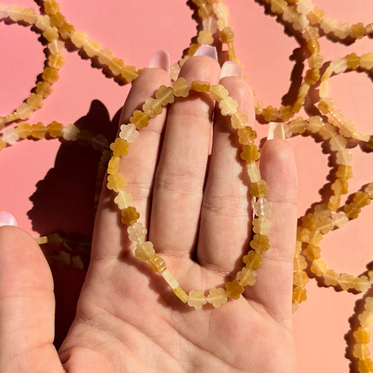 YELLOW AVENTURINE BRACELET - FLOWER