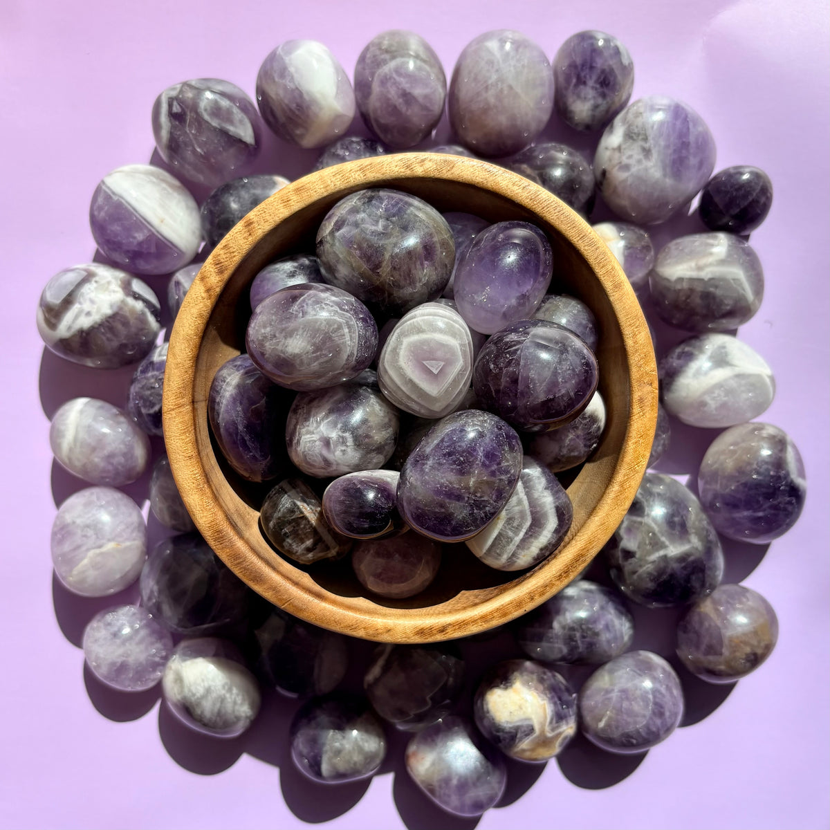 CHEVRON AMETHYST TUMBLE