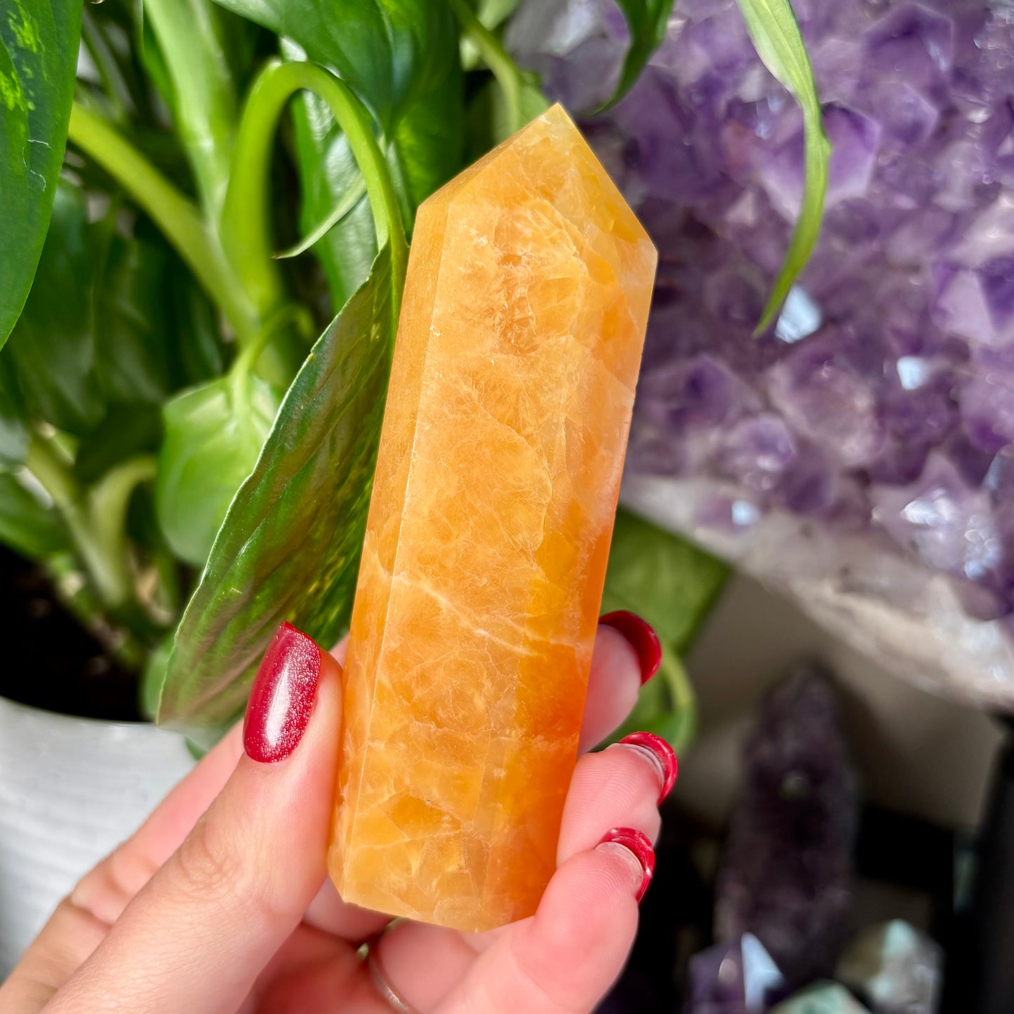 ORANGE CALCITE TOWERS