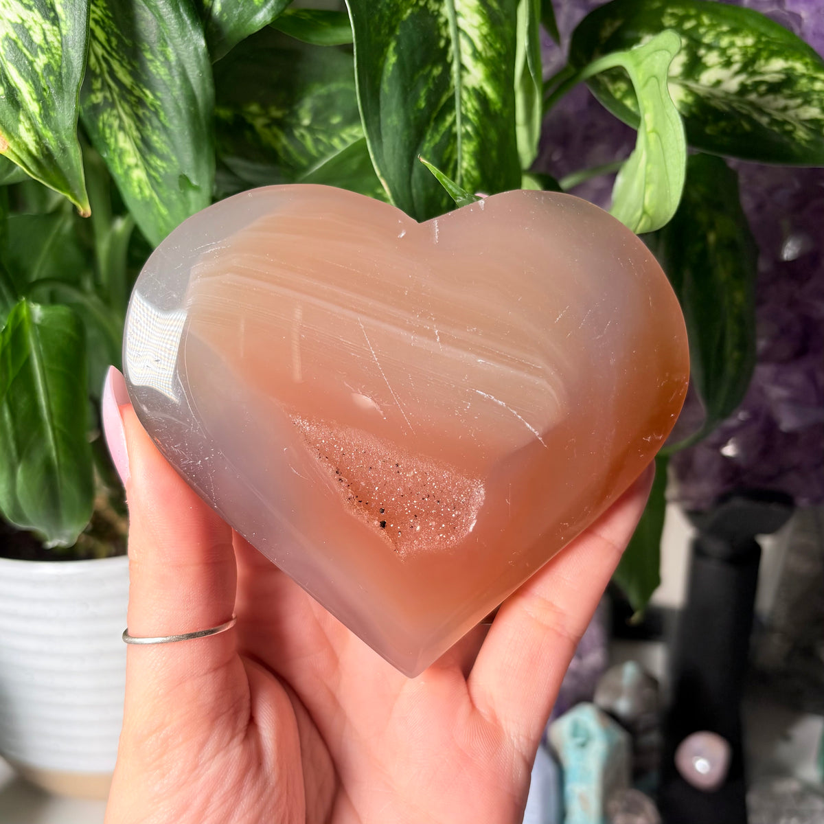 AGATE DRUZY HEARTS