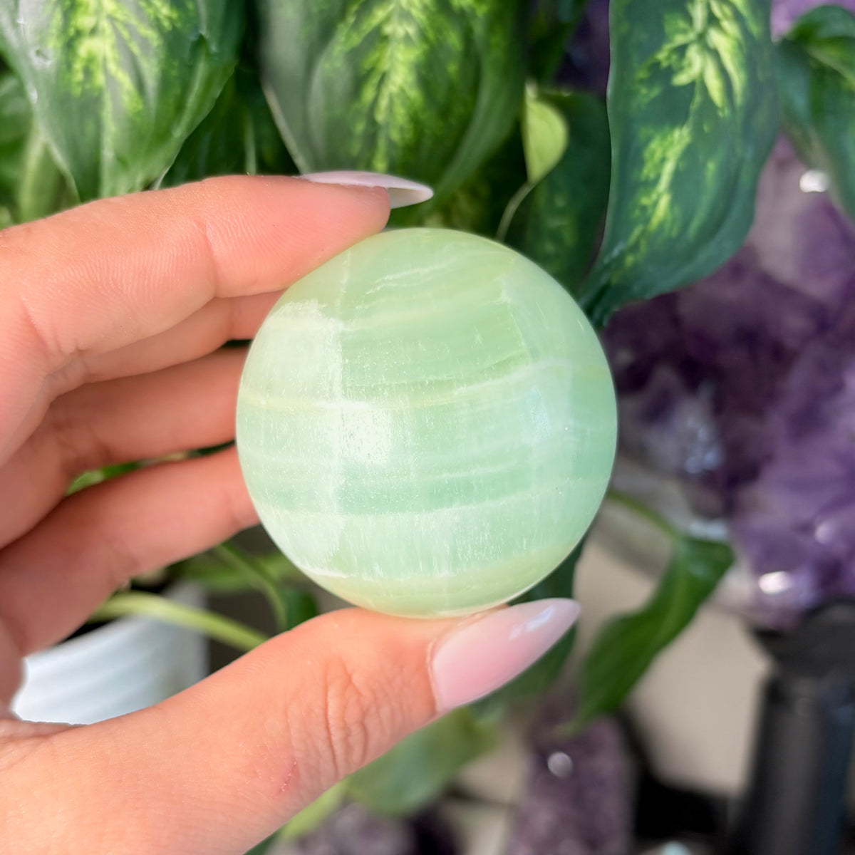 PISTACHIO CALCITE SPHERES