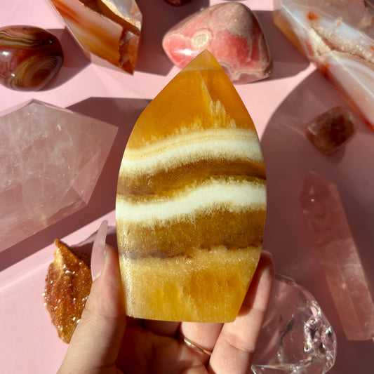 ORANGE CALCITE FREEFORM