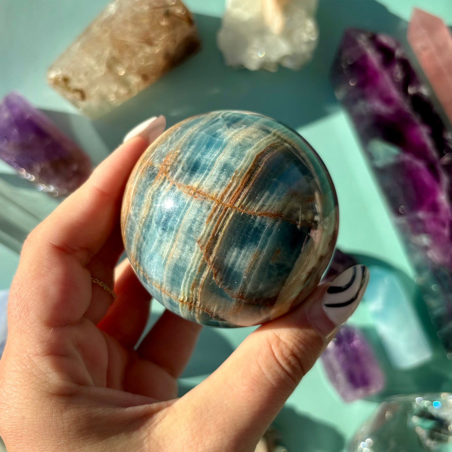 BLUE ONYX SPHERES