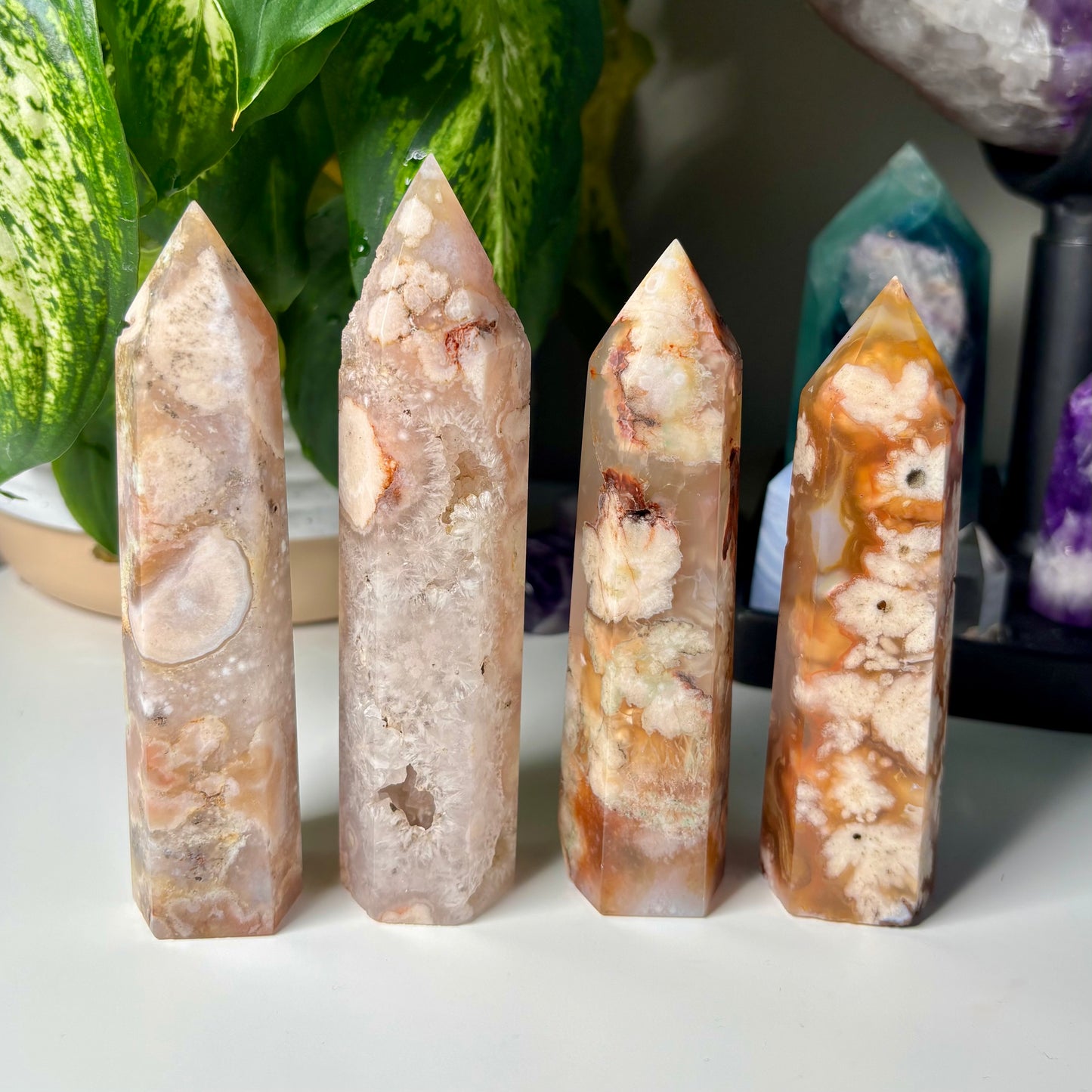 FLOWER AGATE TOWERS