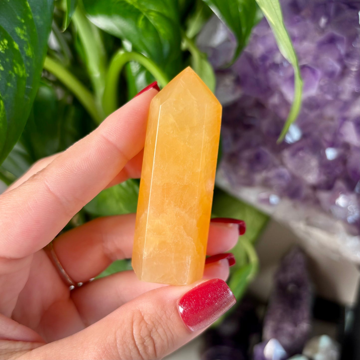 ORANGE CALCITE TOWERS