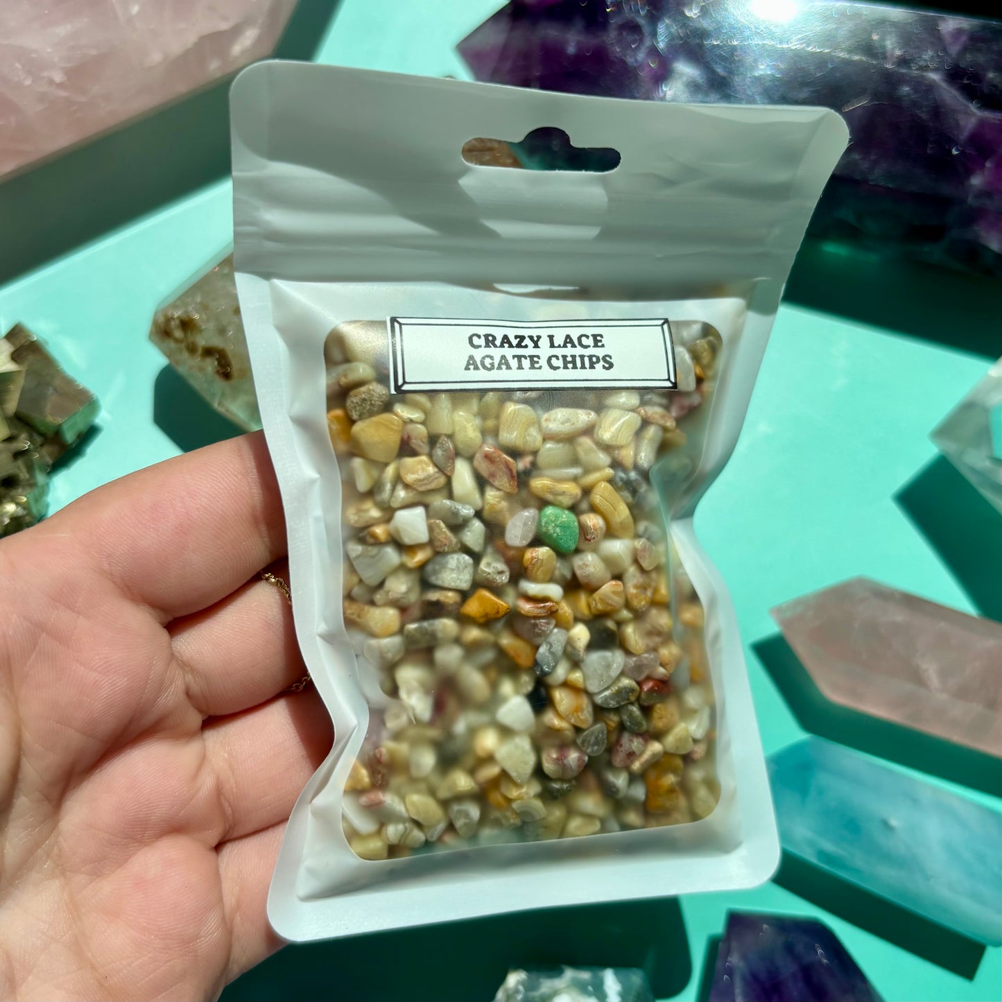 CRAZY LACE AGATE CHIPS - (100g)
