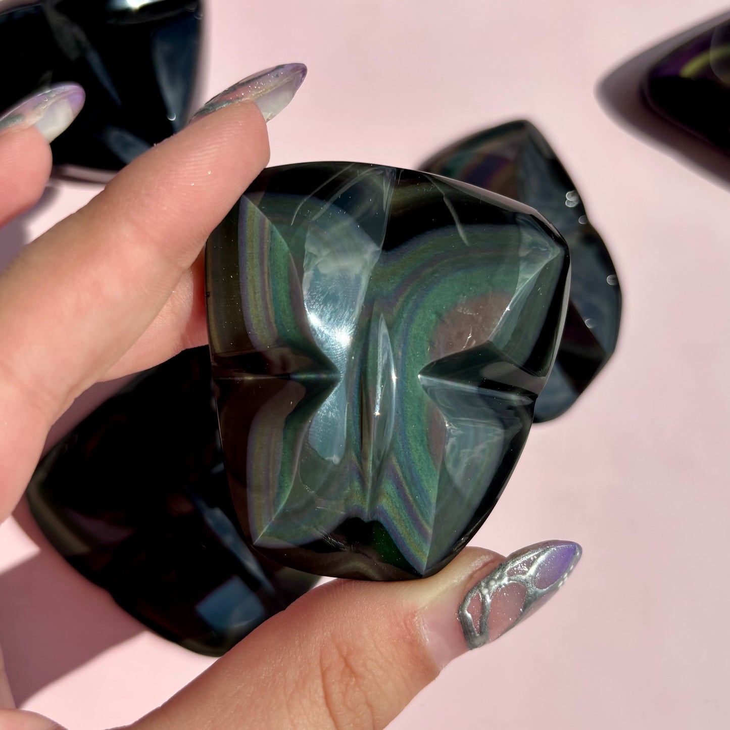 RAINBOW OBSIDIAN BUTTERFLIES