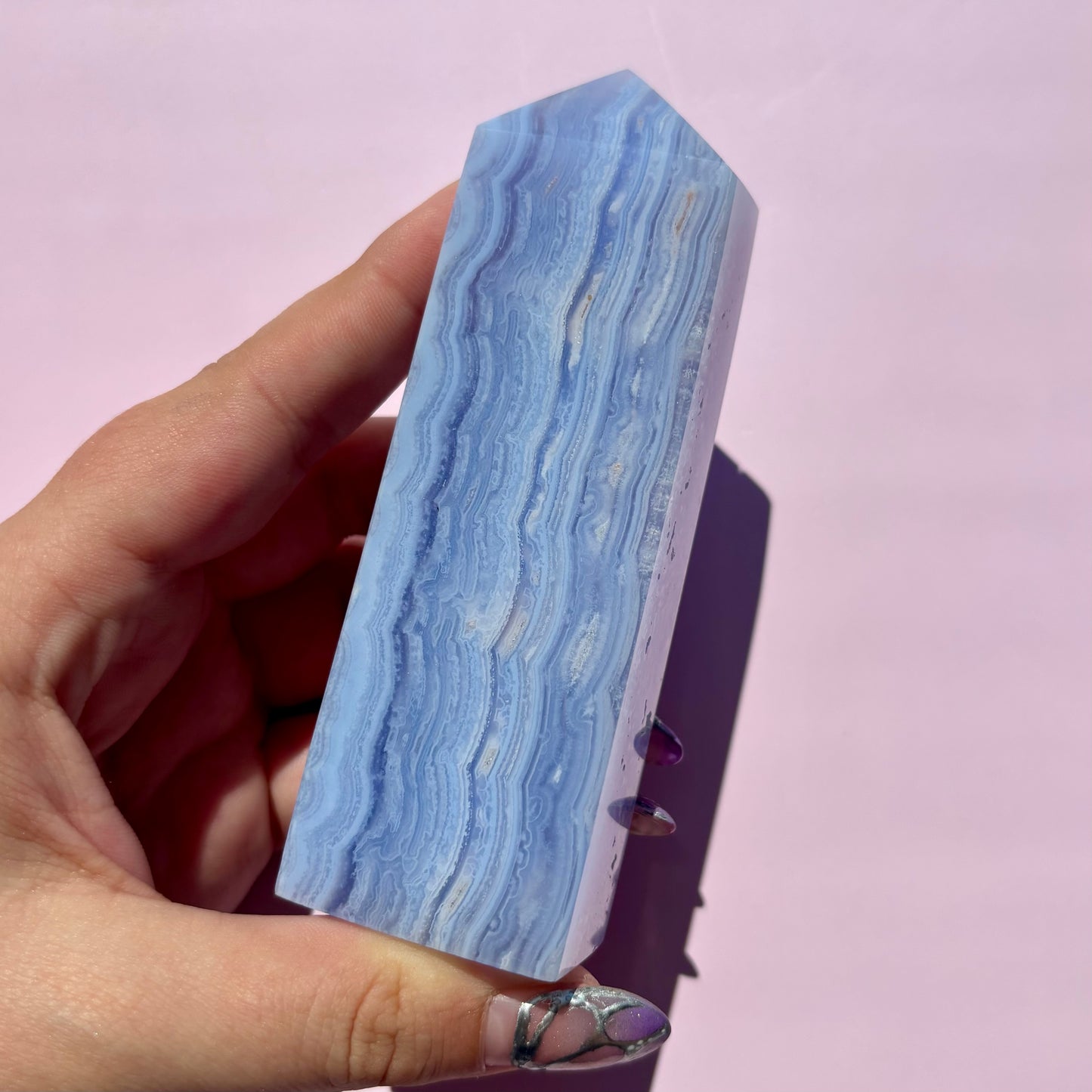 BLUE LACE AGATE TOWERS