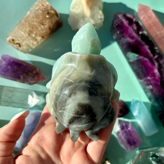 SKY BLUE QUARTZ TURTLES