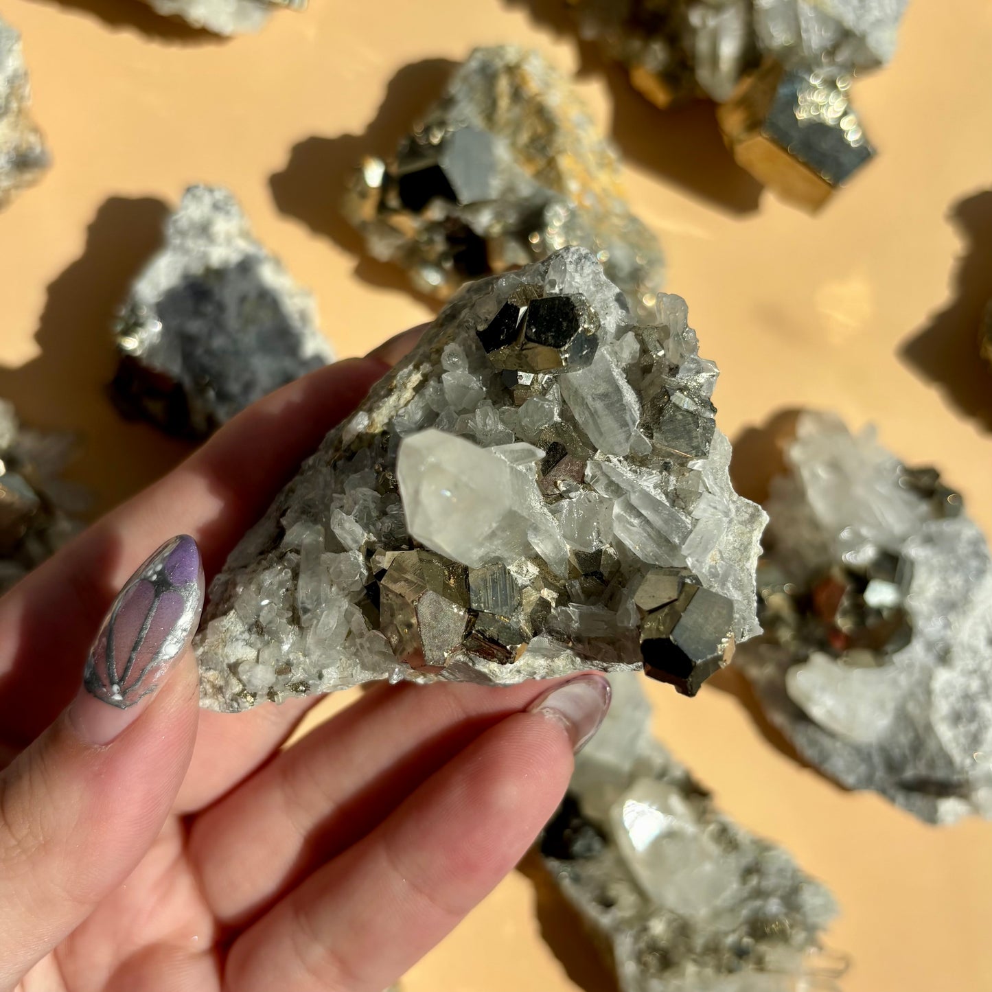 PYRITE AND QUARTZ SPECIMENS