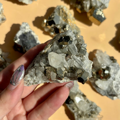 PYRITE AND QUARTZ SPECIMENS