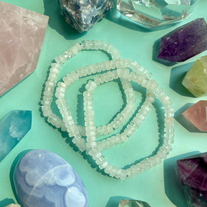 CLEAR QUARTZ FLAT BRACELET
