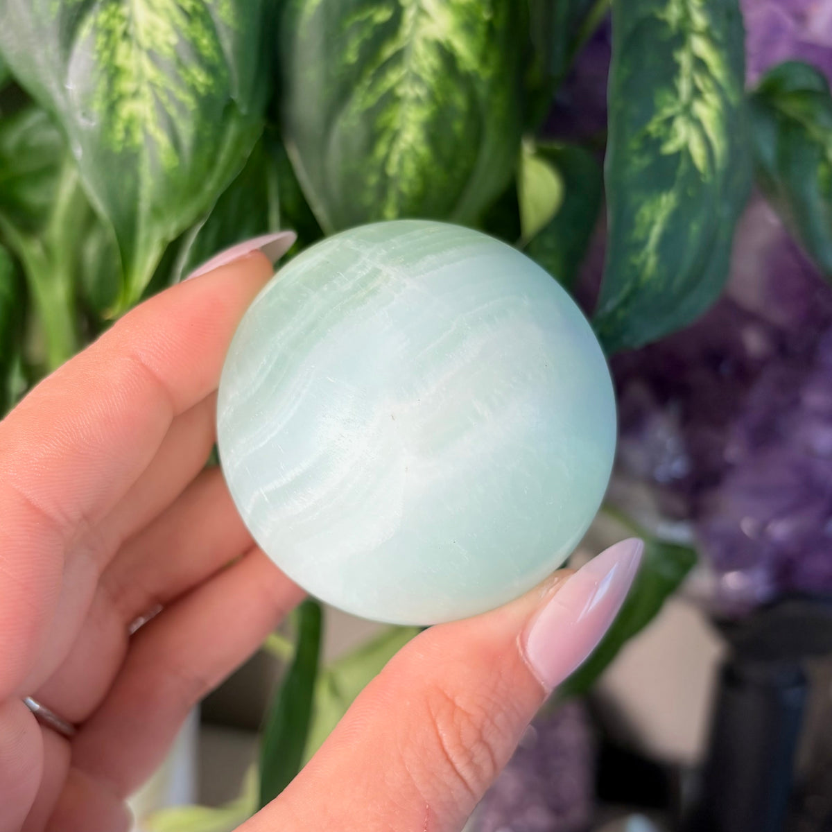 PISTACHIO CALCITE SPHERES